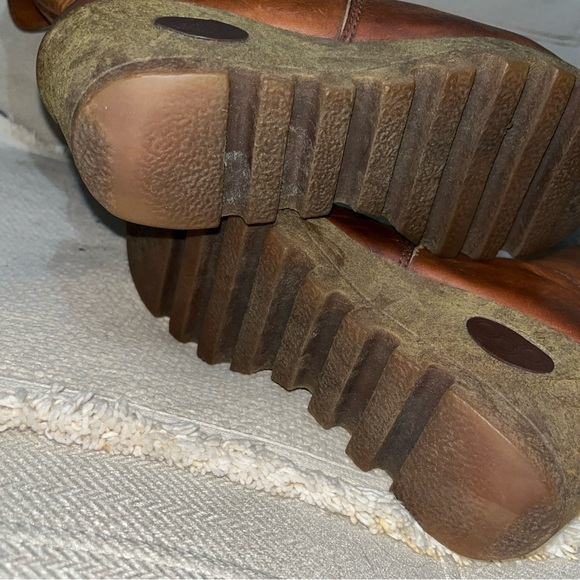 Womens vintage Rosita brown leather tall platform boots size 7.5 - Picture 4 of 6